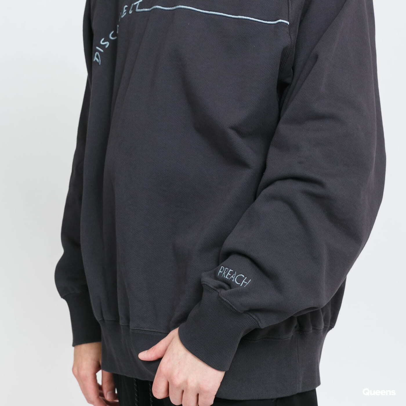 Mikiny PREACH Lined Raglan Crew Dark Grey