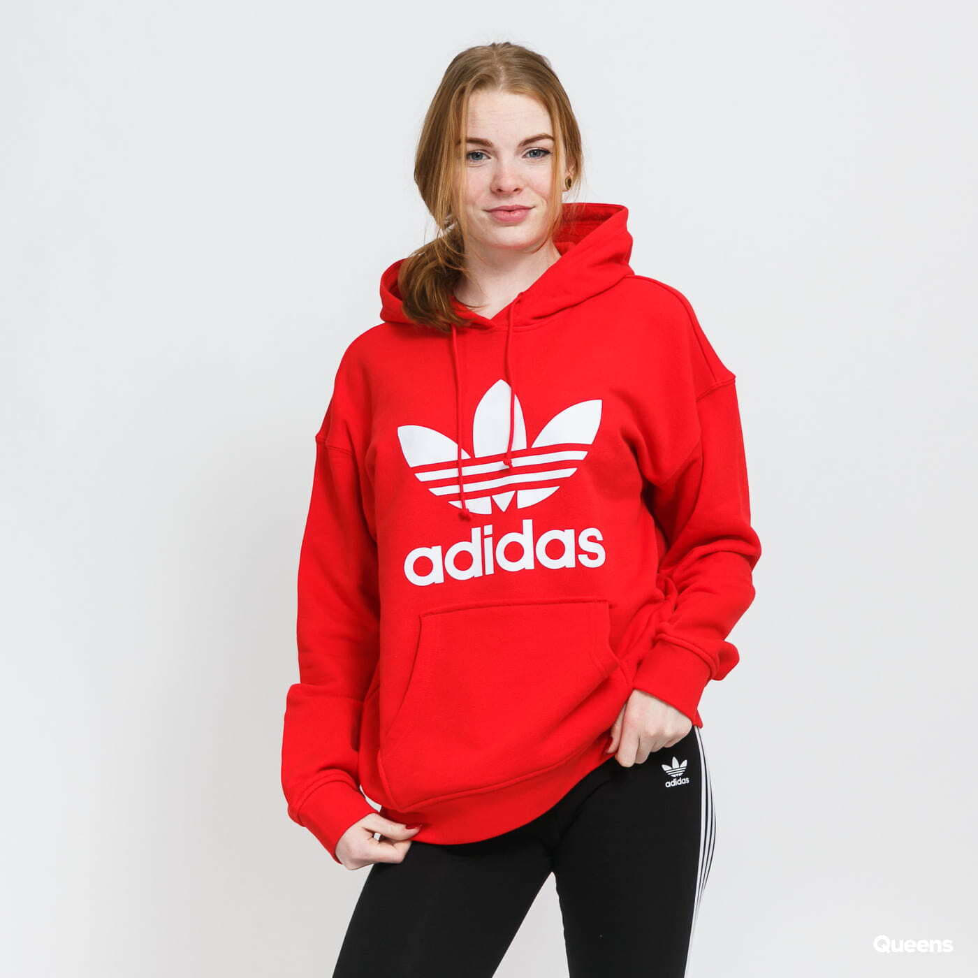 Hoodies and sweatshirts adidas Originals Trefoil Hoodie Red