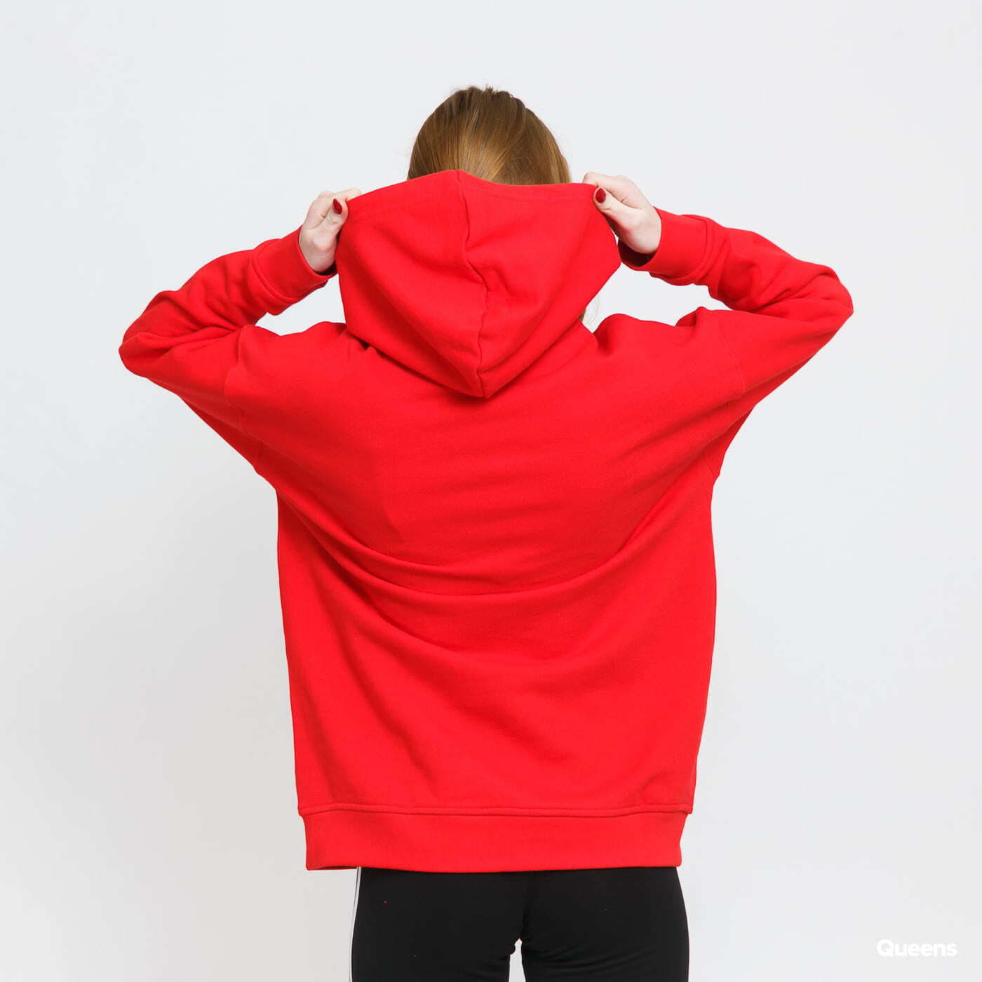 Hoodies and sweatshirts adidas Originals Trefoil Hoodie Red Queens