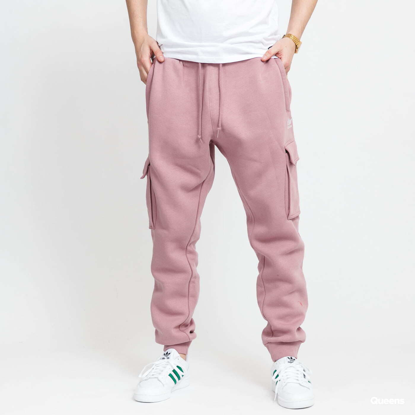 Mens pink sale adidas joggers