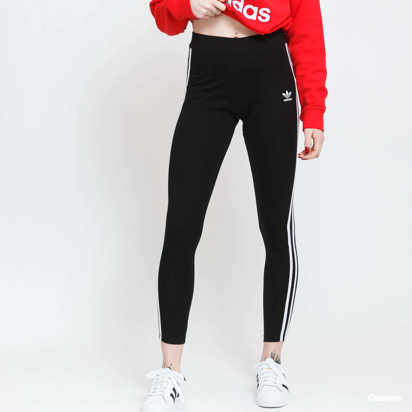 Queens 3 adidas Originals Leggings Tight | Black Stripes