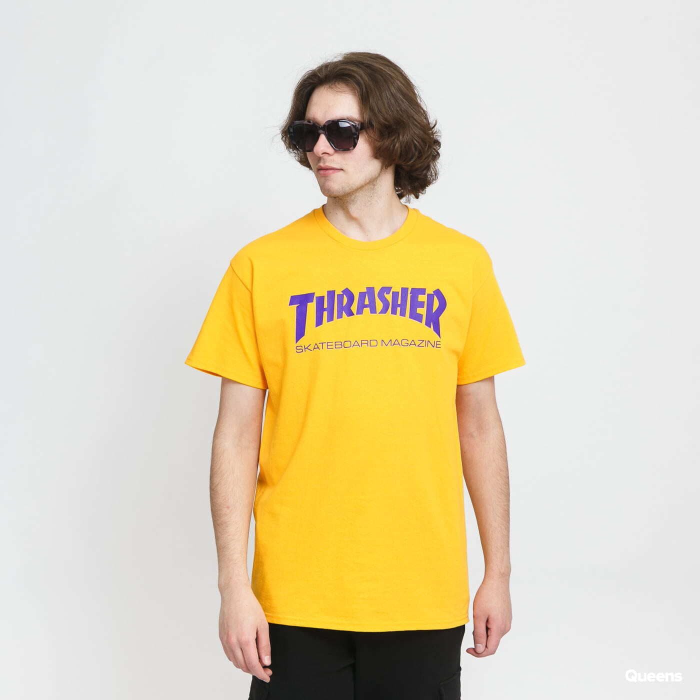 Thrasher t shirt yellow outlet