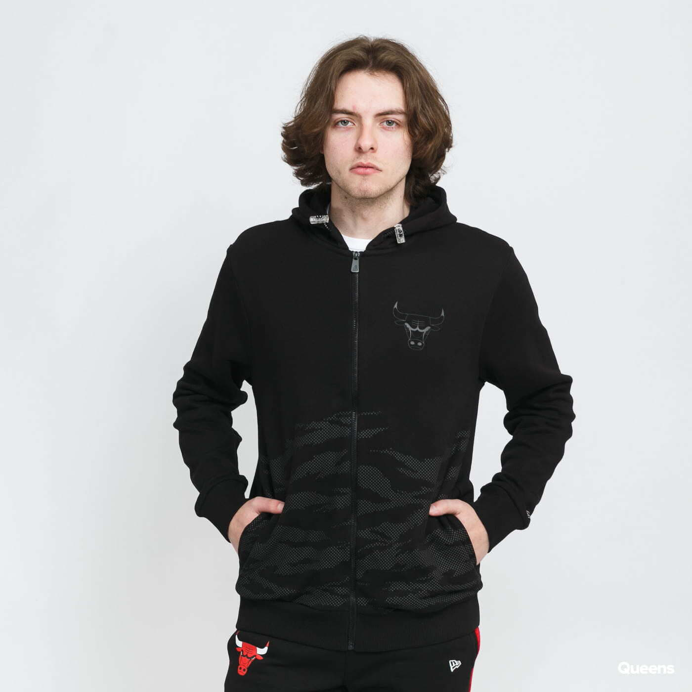 Sweatshirts New Era MLB Reflect Camo FZ Hoody Bulls Black