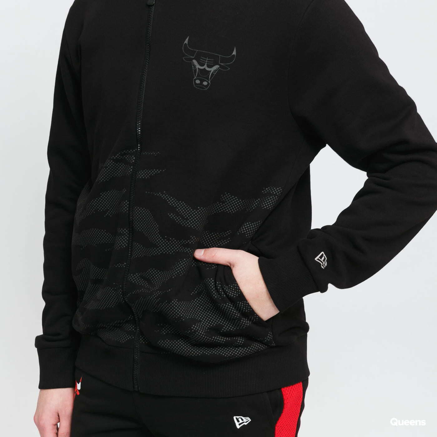 Sweatshirts New Era MLB Reflect Camo FZ Hoody Bulls Black