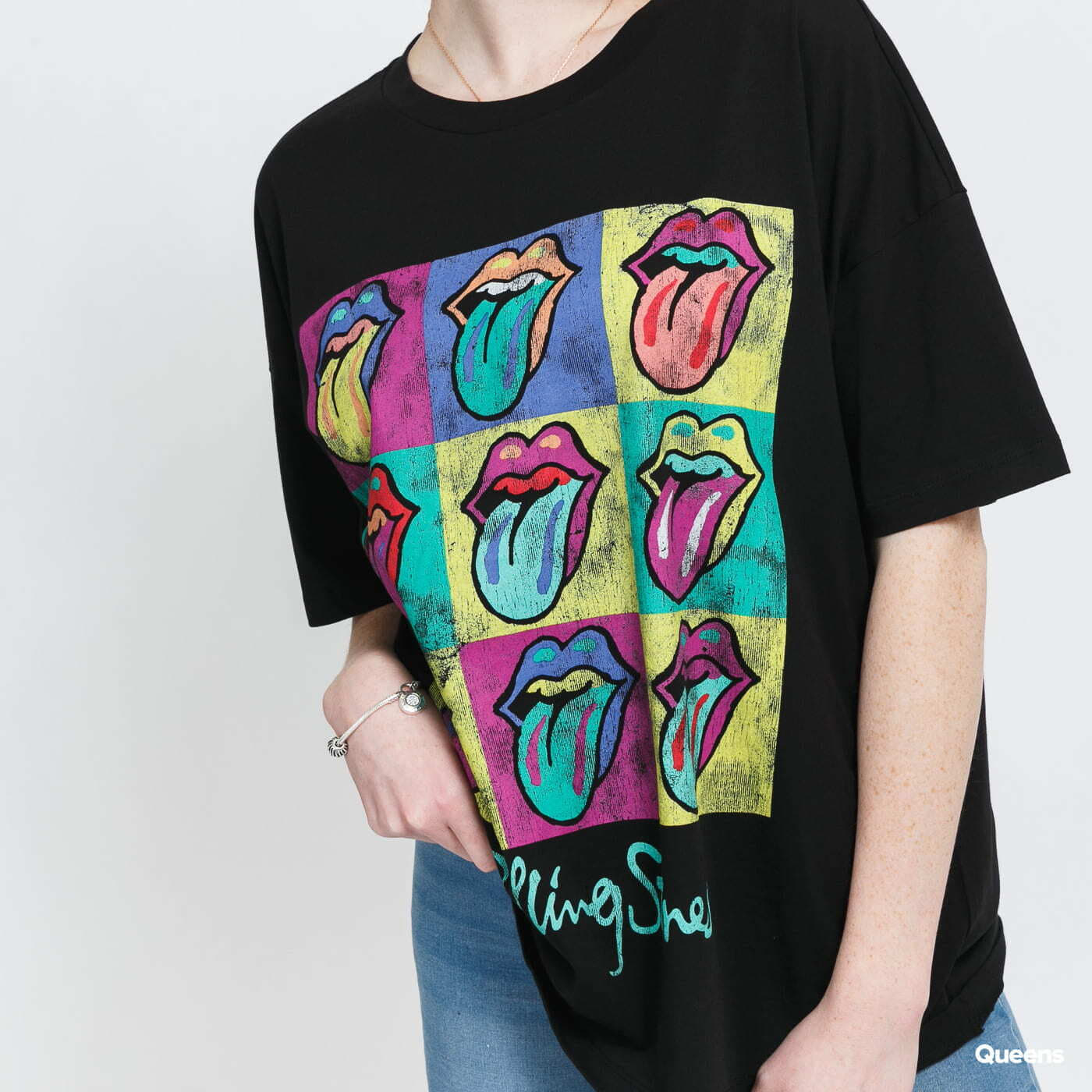 T-shirts Noisy May NMida S/S Rolling Stones Black
