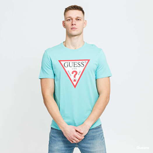 GUESS M Triangle Logo Tee Tyrquoise |