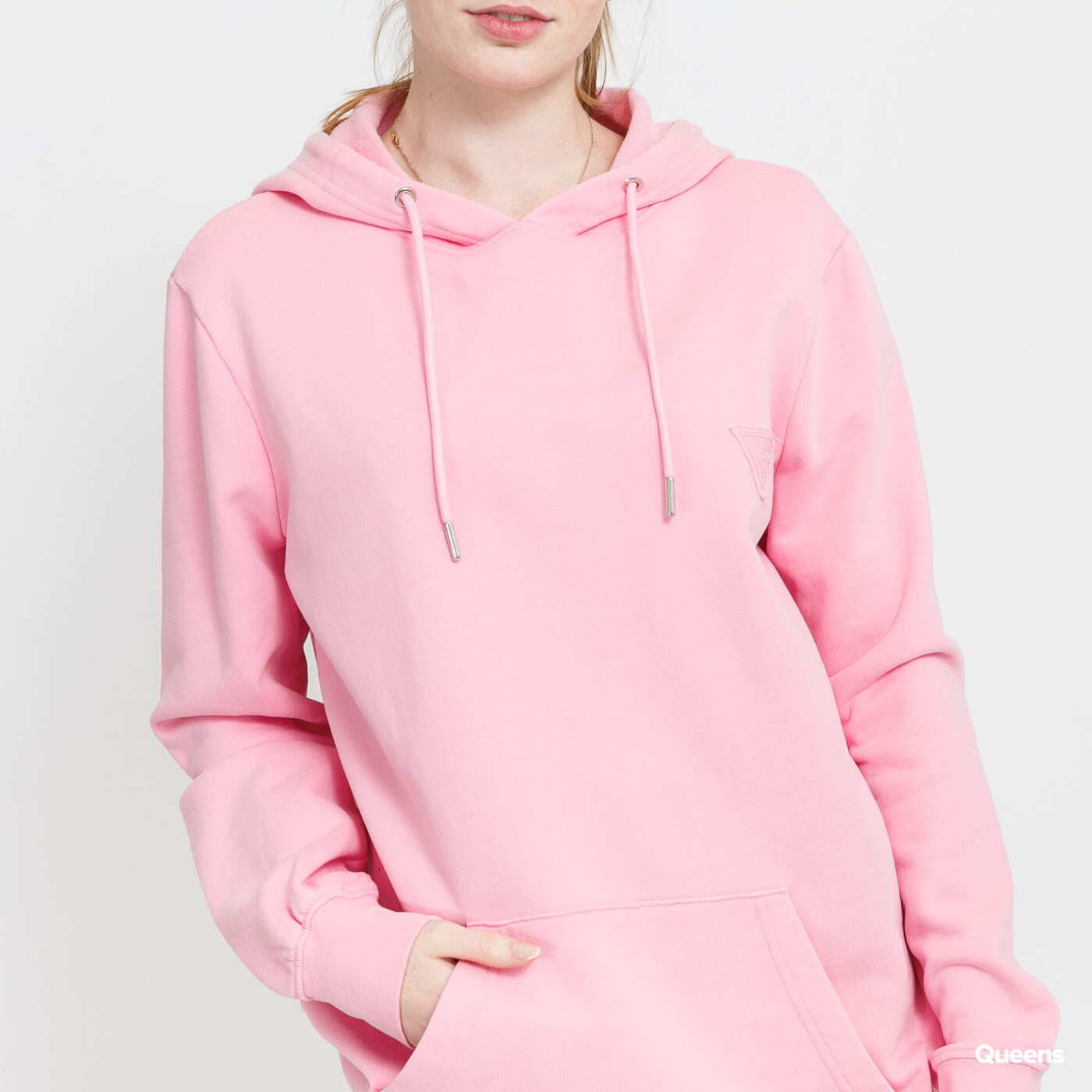 Sweatshirts GUESS W Oversize Fit Hoodie Sweatshirt Pink
