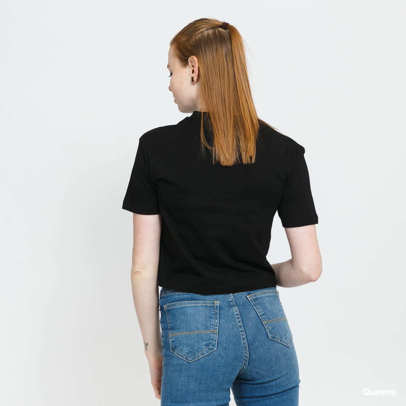   Μπλούζες GUESS W Crop Top Triangle Logo Black