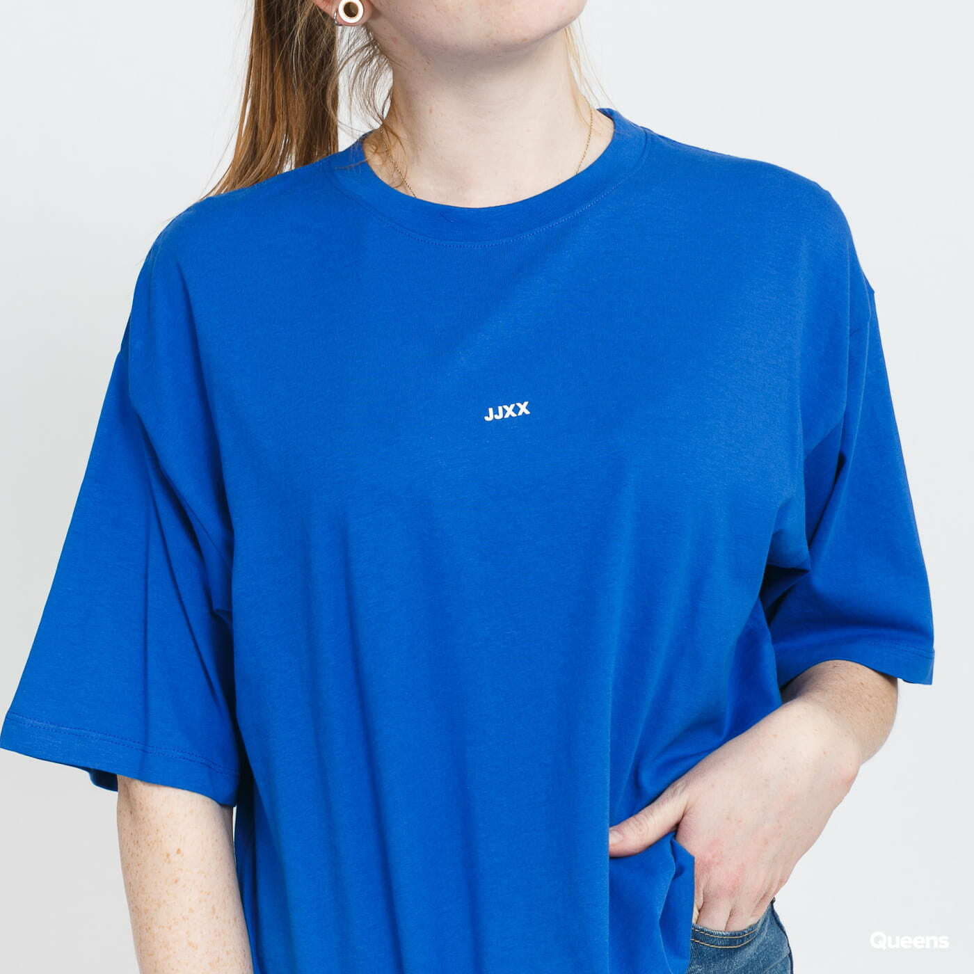T-paidat JJXX Andrea Loose Every Logo Tee Blue