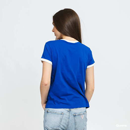 Red and top blue guess shirt