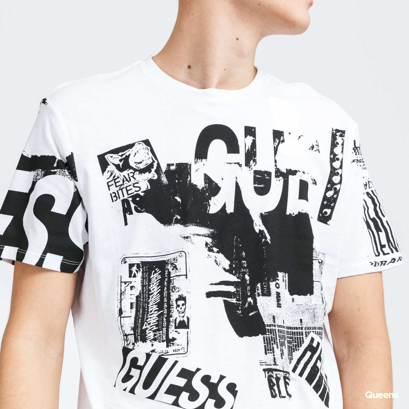 Black and white guess t shirt shop