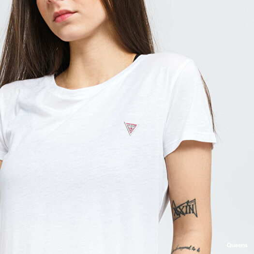 T shirts GUESS W Eco Logo Tee White Queens