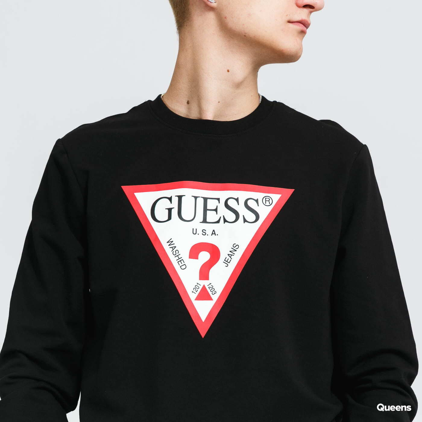 Guess logo sweatshirt clearance