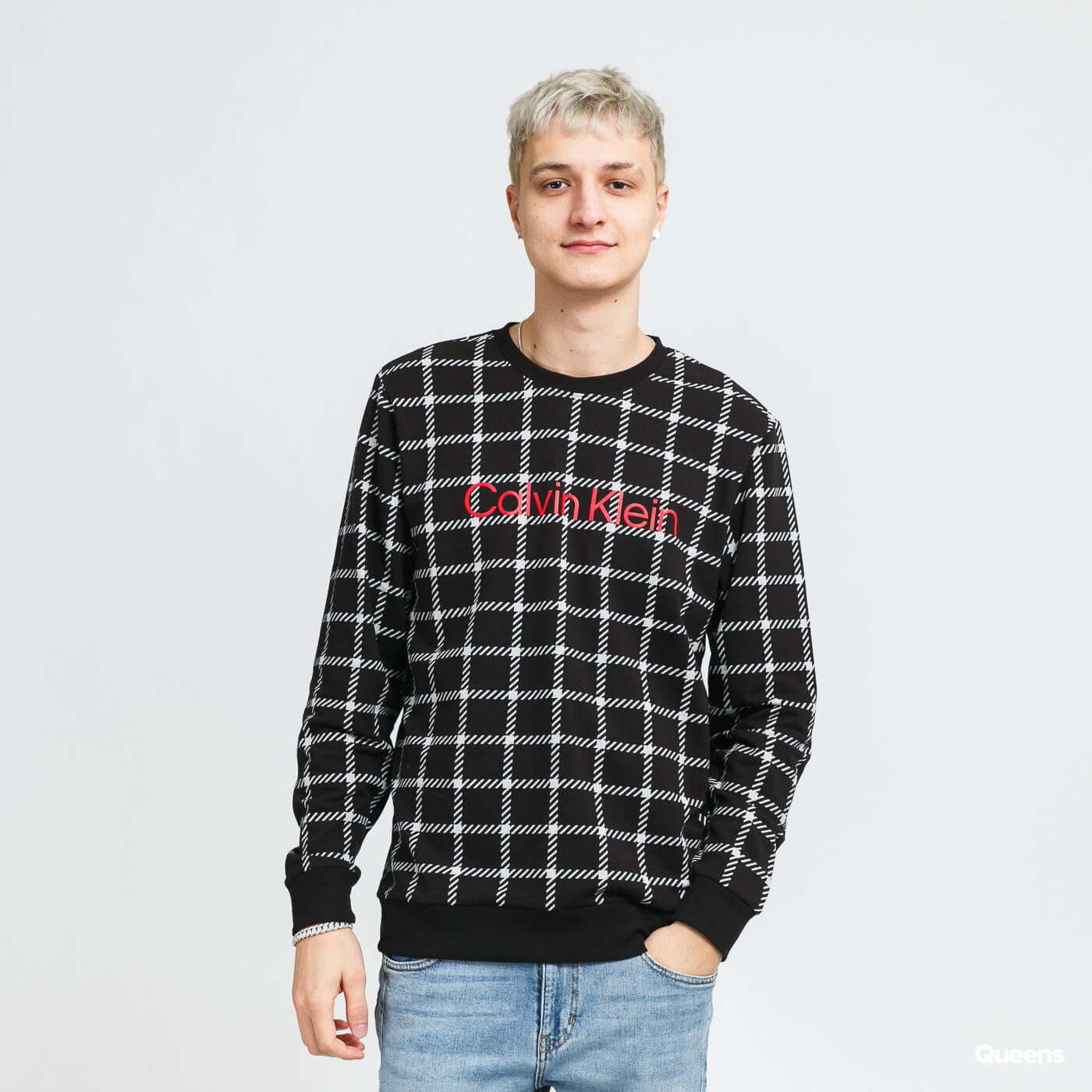 Hanorace Calvin Klein Logo Graphic Lounge LS Sweatshirt Black/ Grey