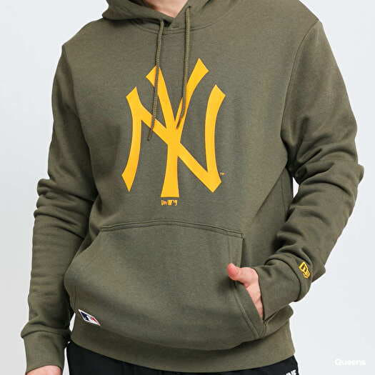 New Era MLB Seasonal Team Logo Hoody NY Olive/ Orange | Queens