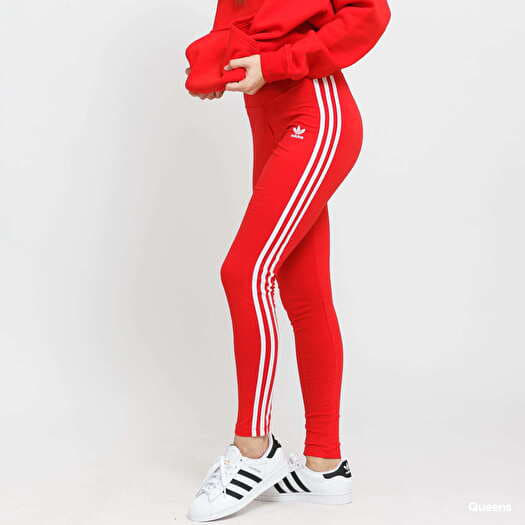 Red adidas leggings womens store