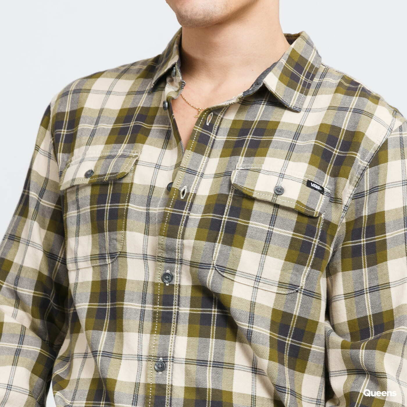 Πουκάμισα Vans MN Sycamore Olive/ Cream/ Grey