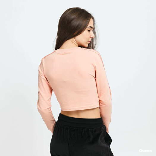 Adidas crop top pink hotsell