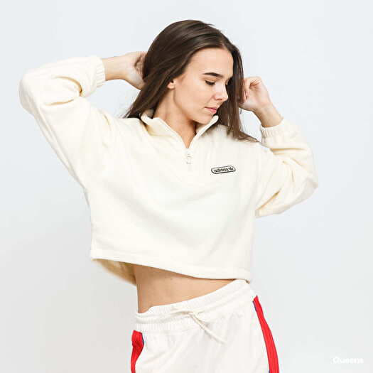 Hoodies and sweatshirts adidas Originals 1 4 Zi Cropped Creamy