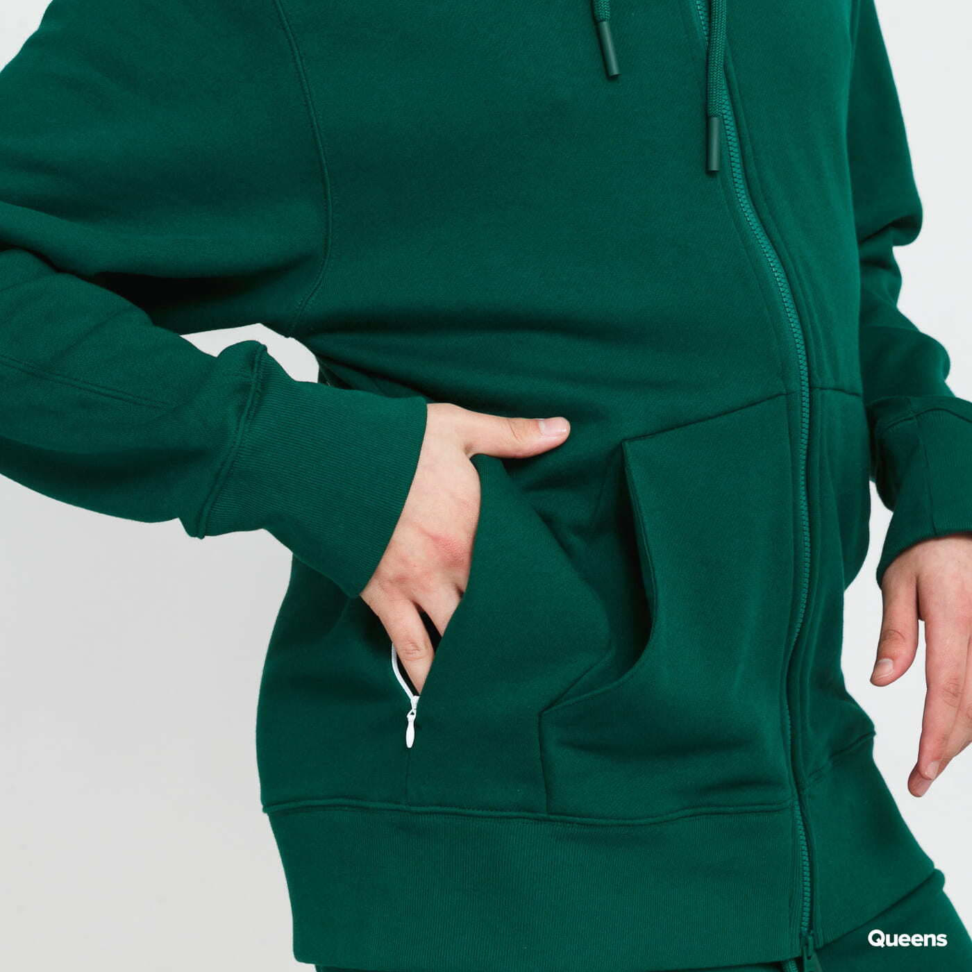 Mikinas ar kapuci un sporta krekli adidas Performance M FI CC FZ Hoodie Dark Green