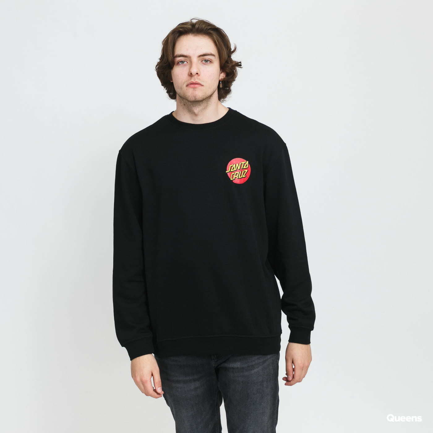 Hoodies and sweatshirts Santa Cruz Classic Dot Chest Crew Black Queens