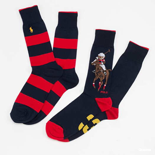 Socken Polo Ralph Lauren Bear Crew Socks 2 Pack navy Queens