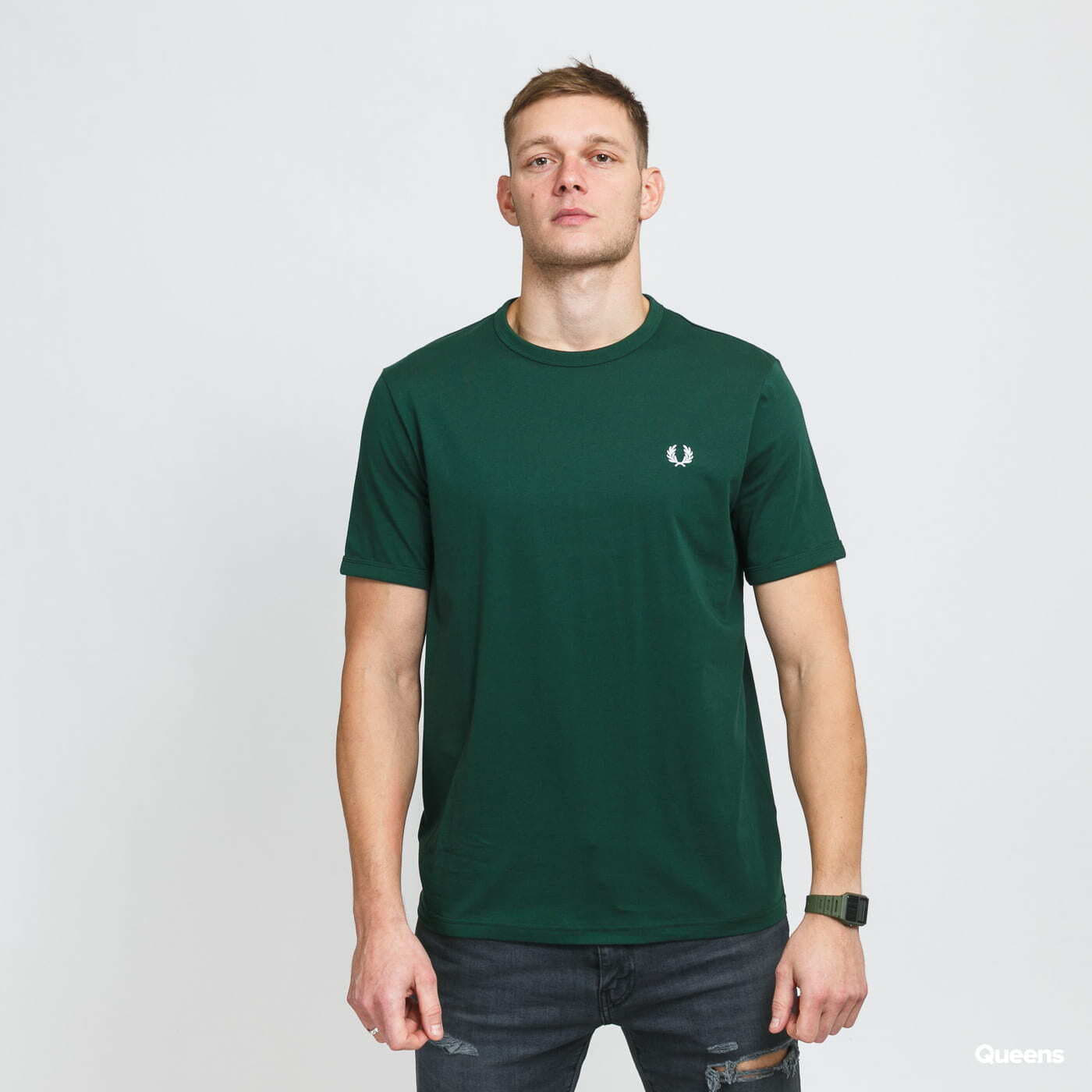T-shirts FRED PERRY Ringer T-Shirt Ivy