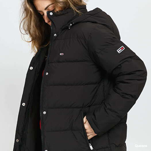 Tommy jeans black coat cheap