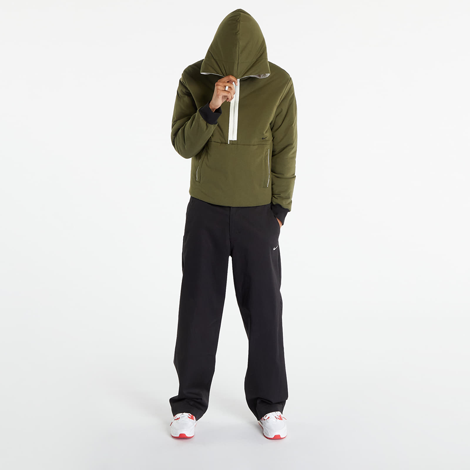 Sweatshirts Nike Sportswear Style Filled Half-Zip Hoodie Green