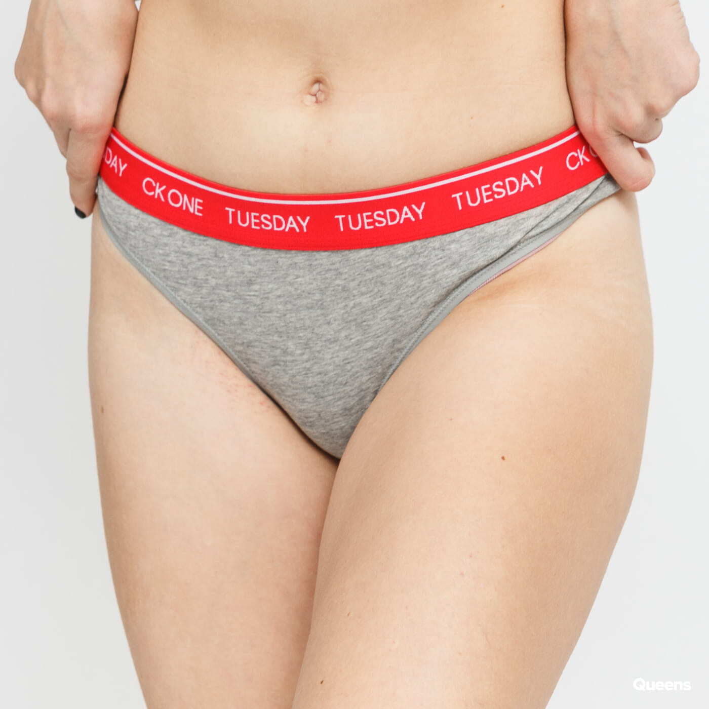 Pikkuhousut Calvin Klein CK ONE Thong 7 Pack Melange Grey/ Multicolor