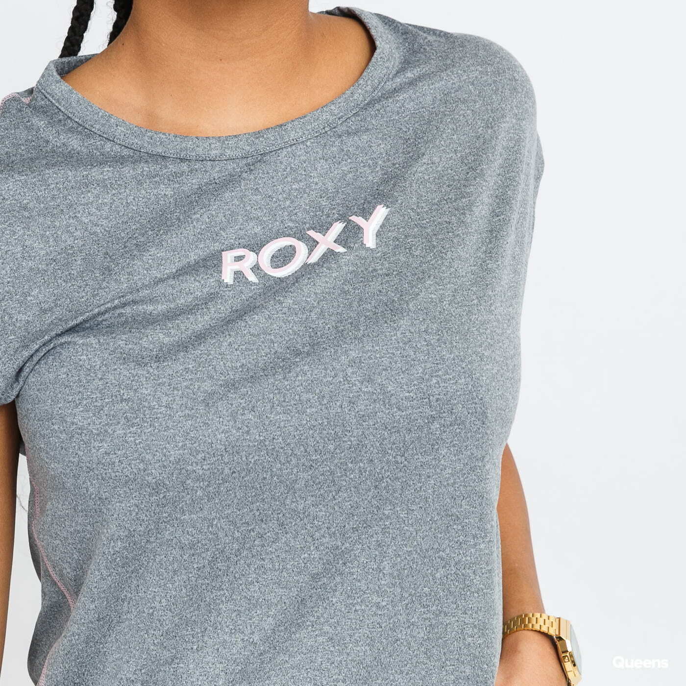 T-shirts Roxy Training Girl Tee Melange Dark Grey
