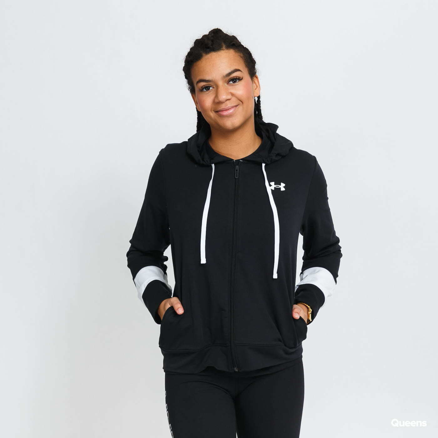 Sweatshirts Under Armour Rival Terry CB FZ Hoodie Black