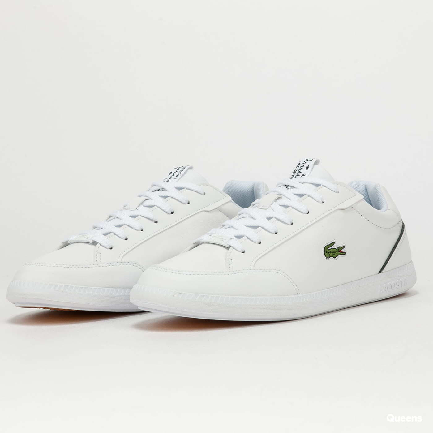 Adidași și pantofi pentru bărbați LACOSTE Graduate Cap White/ Dark Green