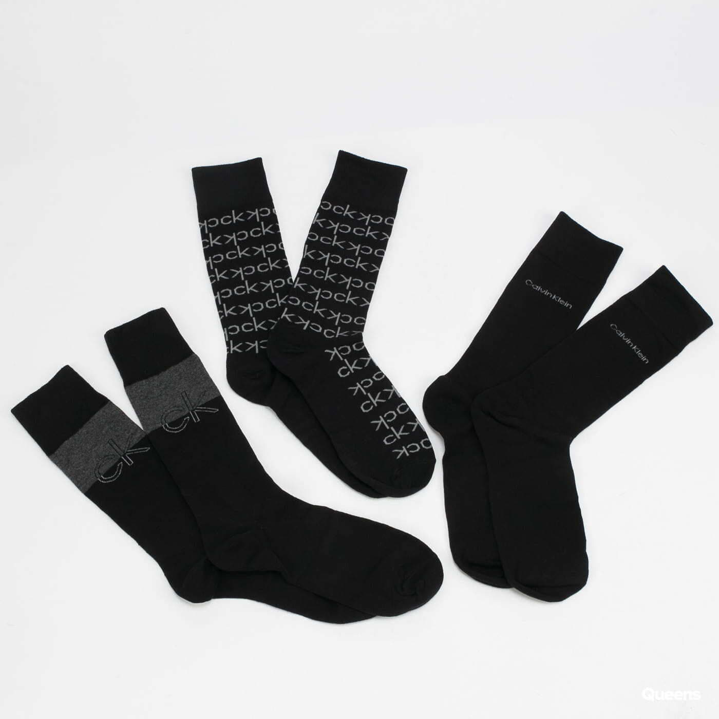 Șosete Calvin Klein Mens 3Pack Giftbox Socks Black