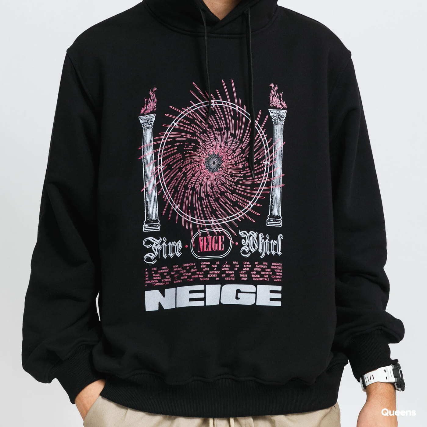 Mikiny Neige Fire Whirl Hoodie Black