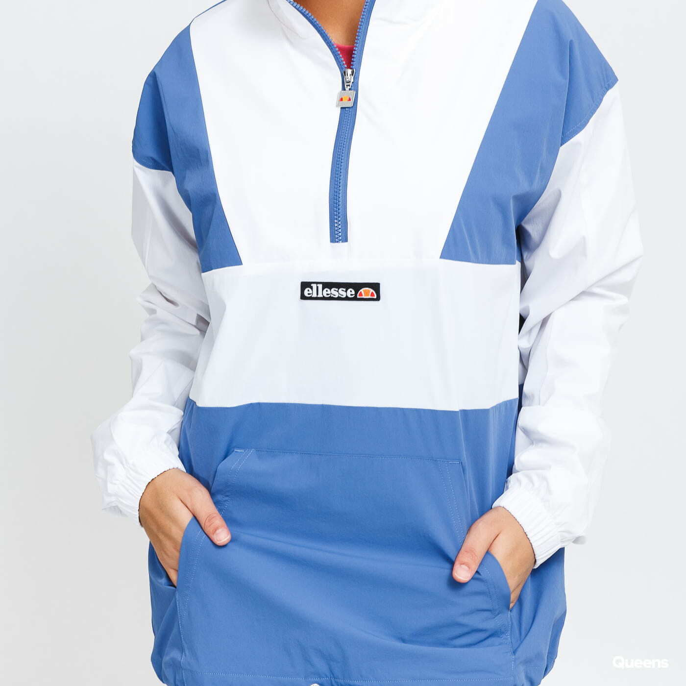 Coupe vent ellesse W Sophia Half Zip Track Top White Blue Queens