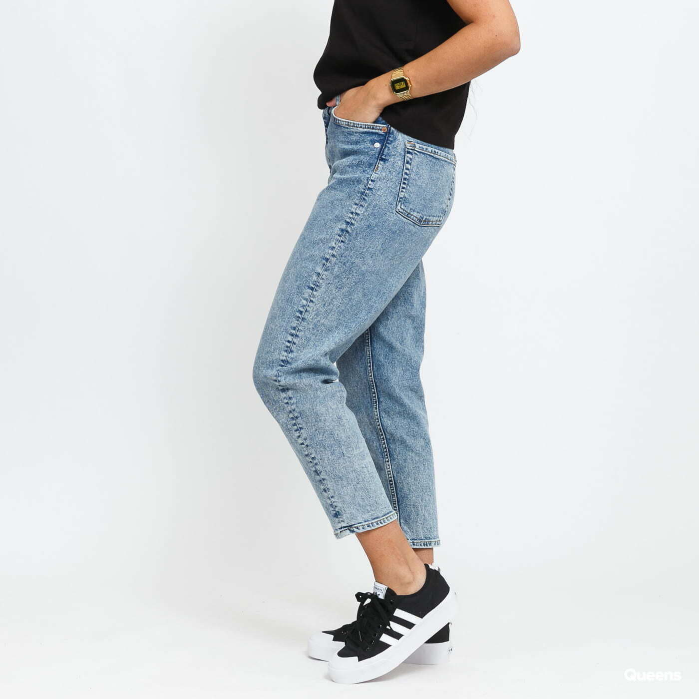 Džíny JJXX JXlisbon Mom HW Jeans light blue denim