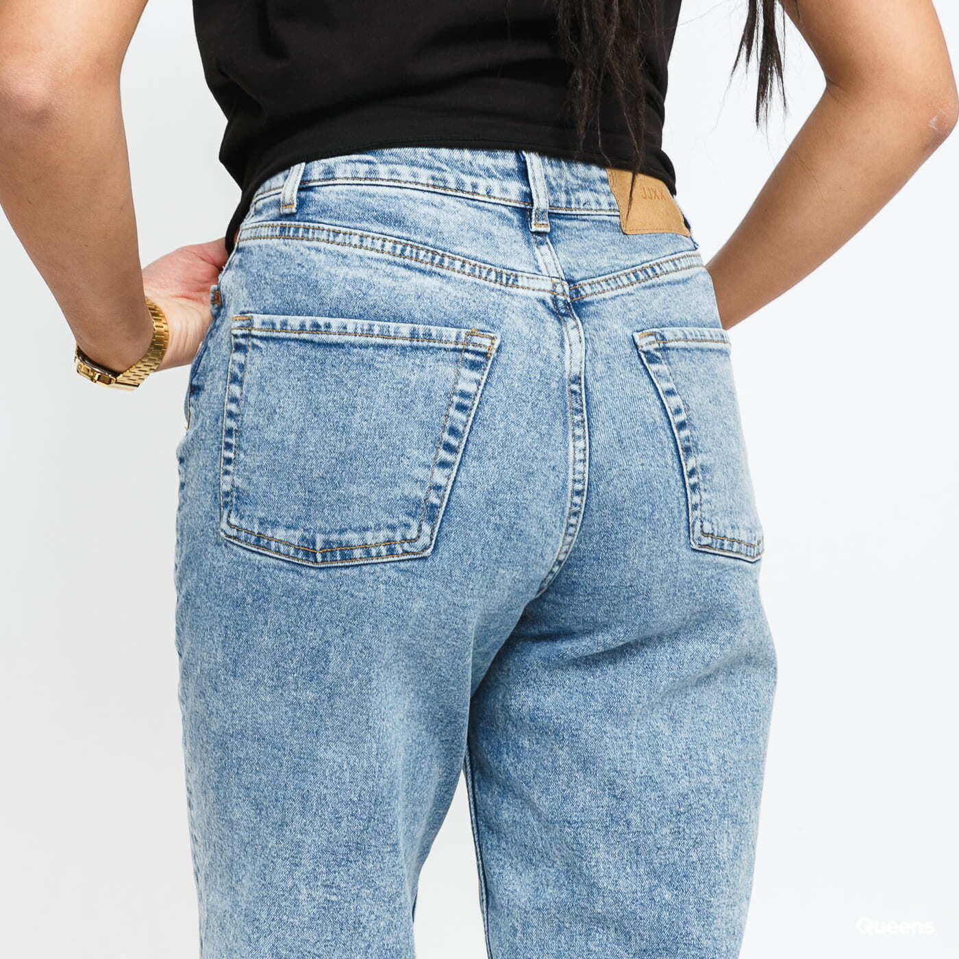 Džíny JJXX JXlisbon Mom HW Jeans light blue denim