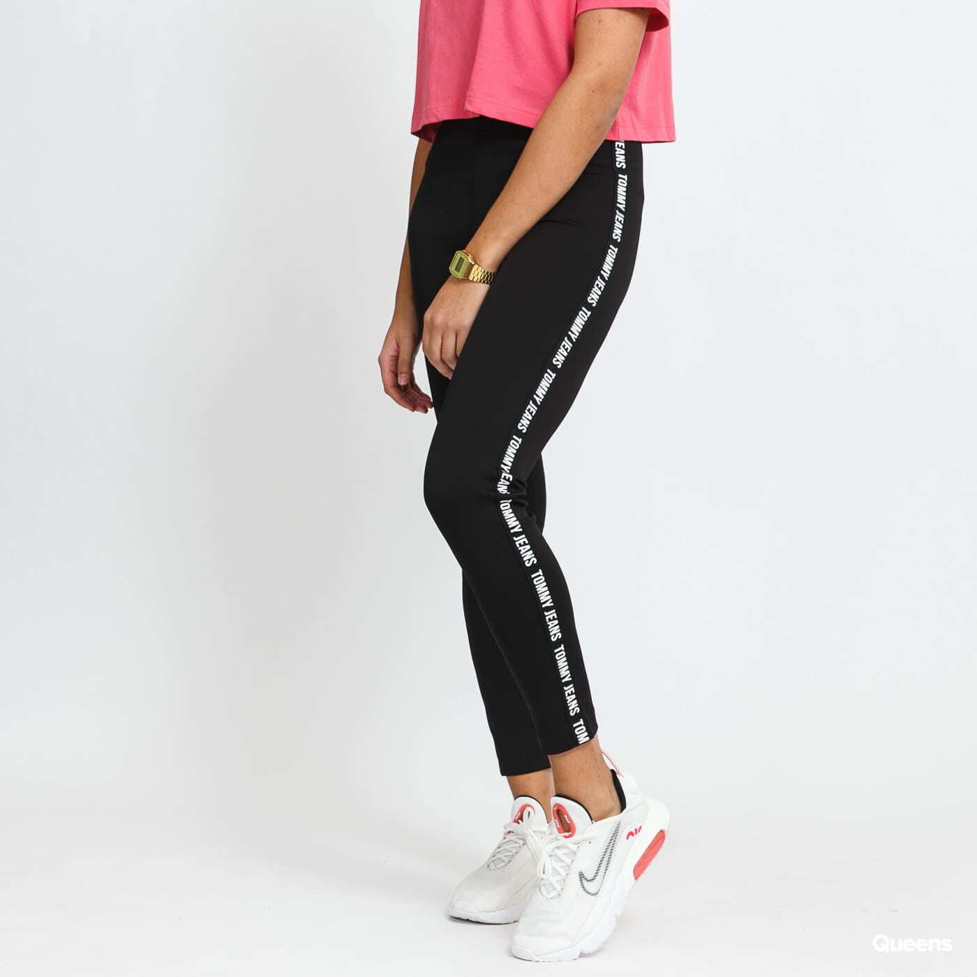 Leggins TOMMY JEANS W Skinny Tape Legging Black