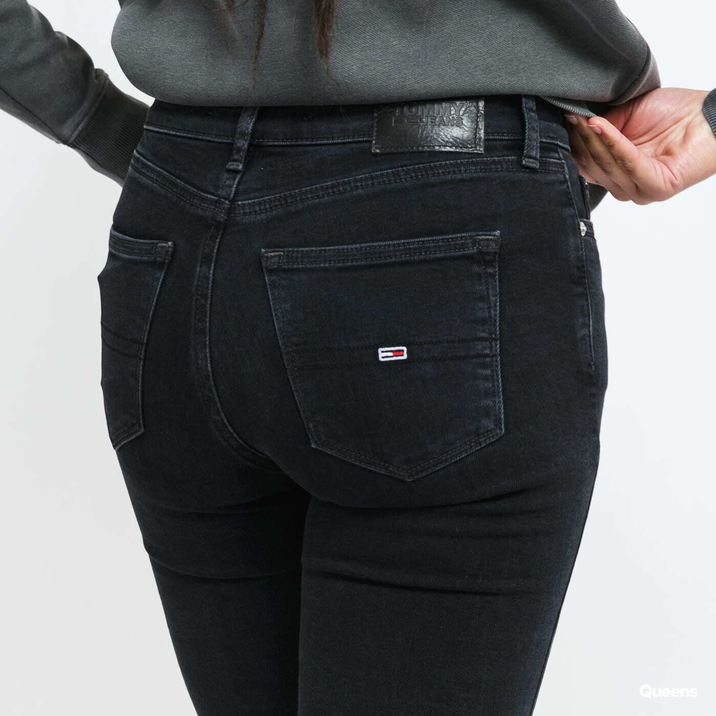 Jeans TOMMY JEANS Nora Mid Rise Skinny Jeans denim black