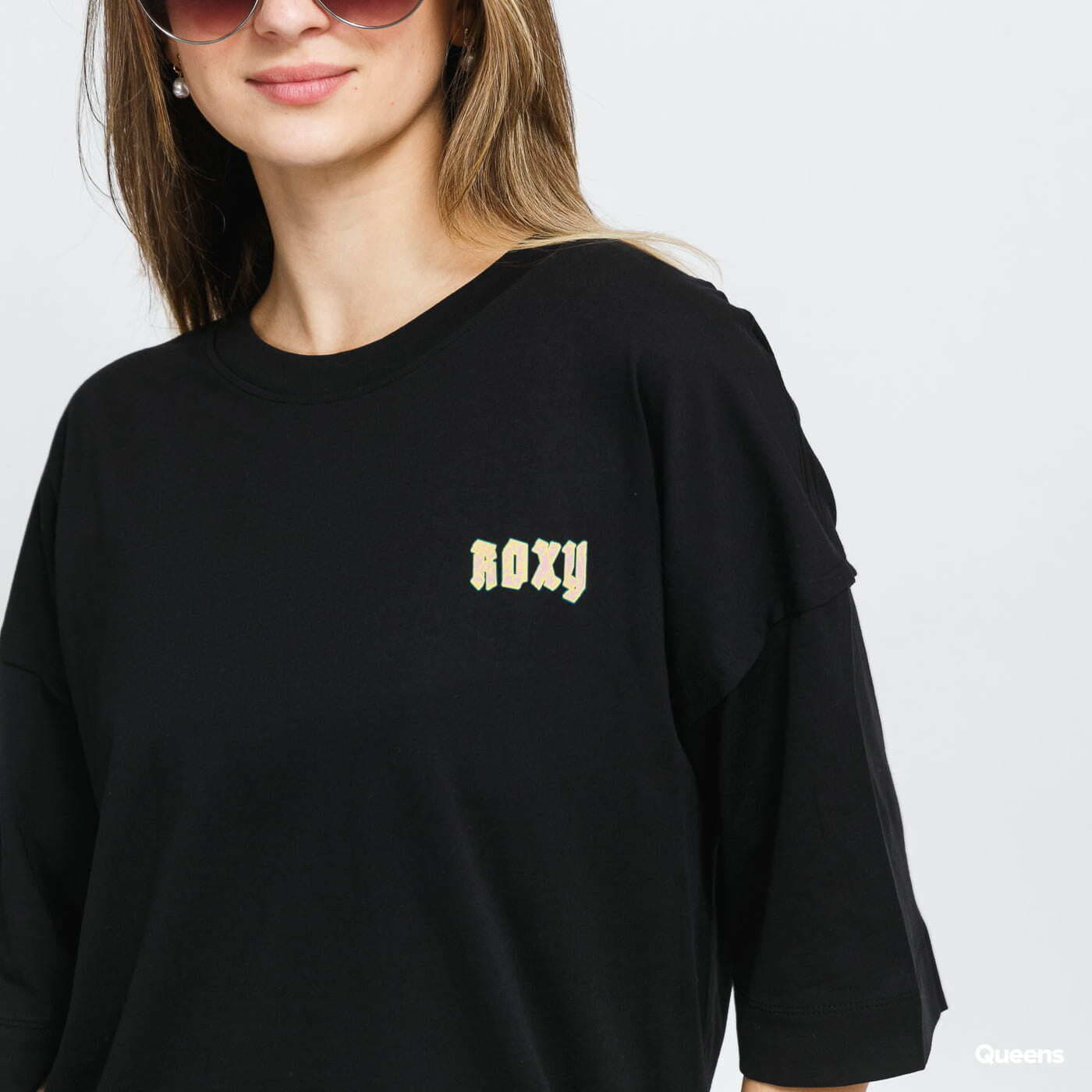 Šaty Roxy Macrame Hour T-Shirt černé