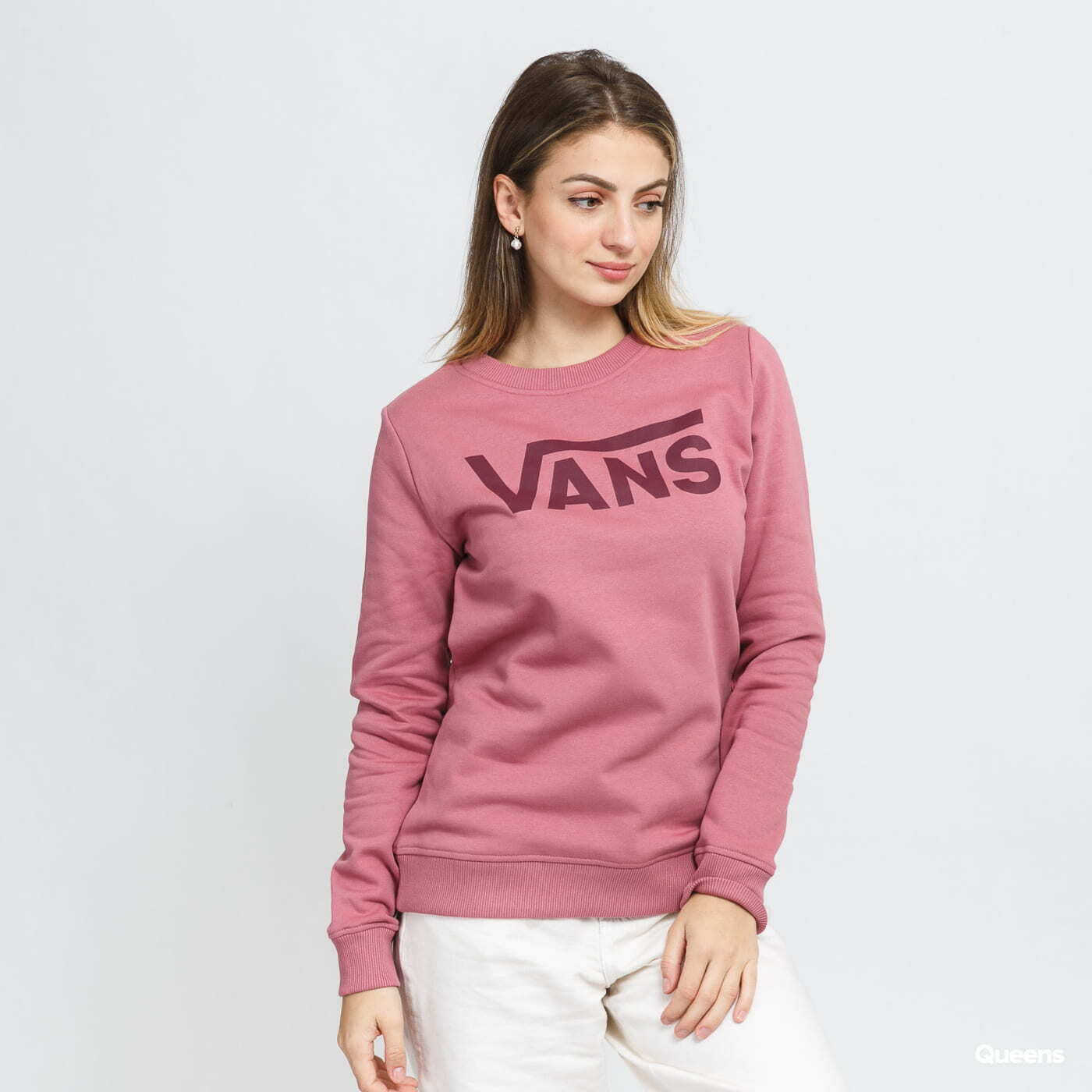 Mikiny Vans WM Classic V Crew Dark Pink