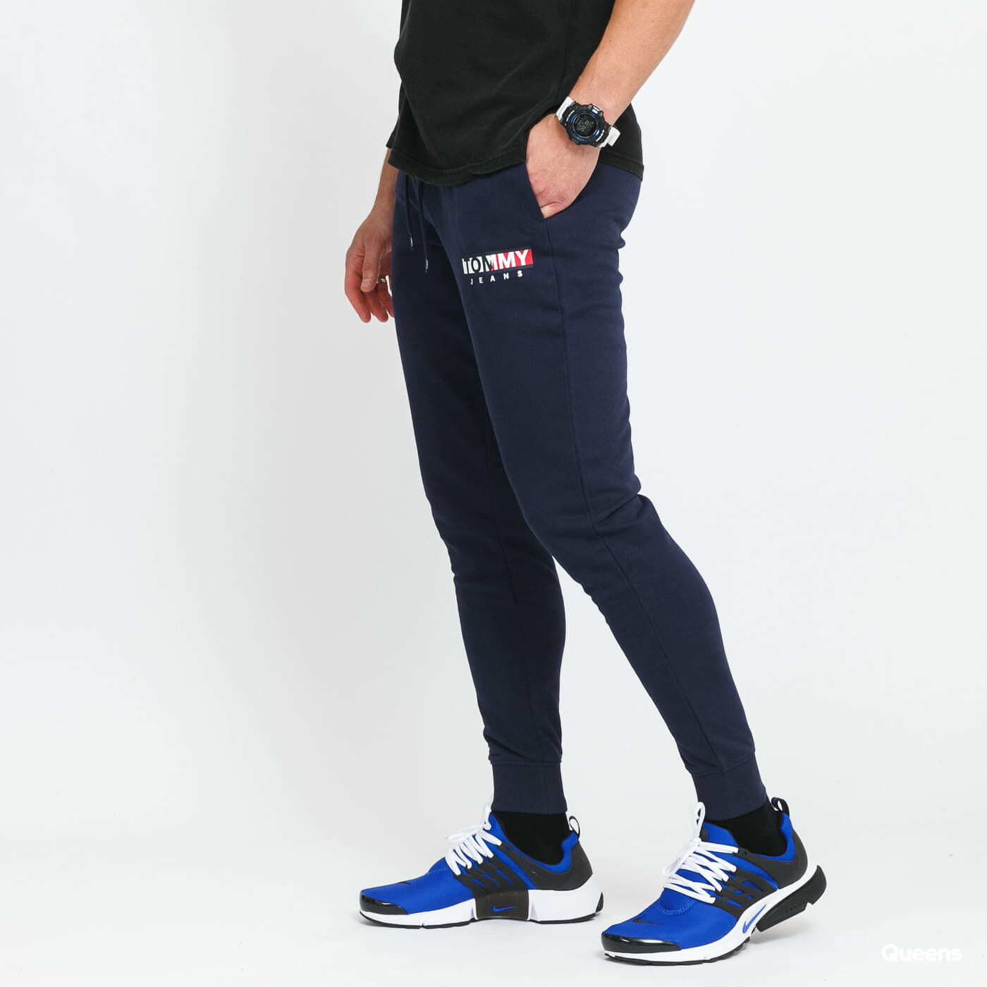 Tepláky TOMMY JEANS M Entry Graphic Sweatpants Navy