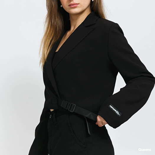 Black crop blazer jacket best sale