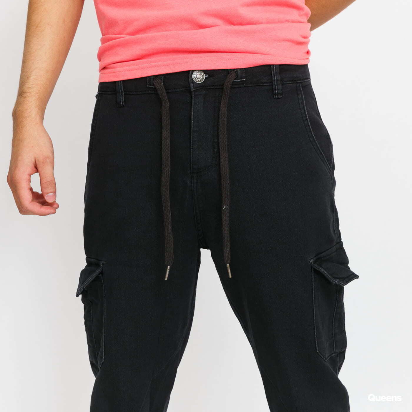 Cargo byxor Urban Classics Knitted Cargo Jogging Pants Black