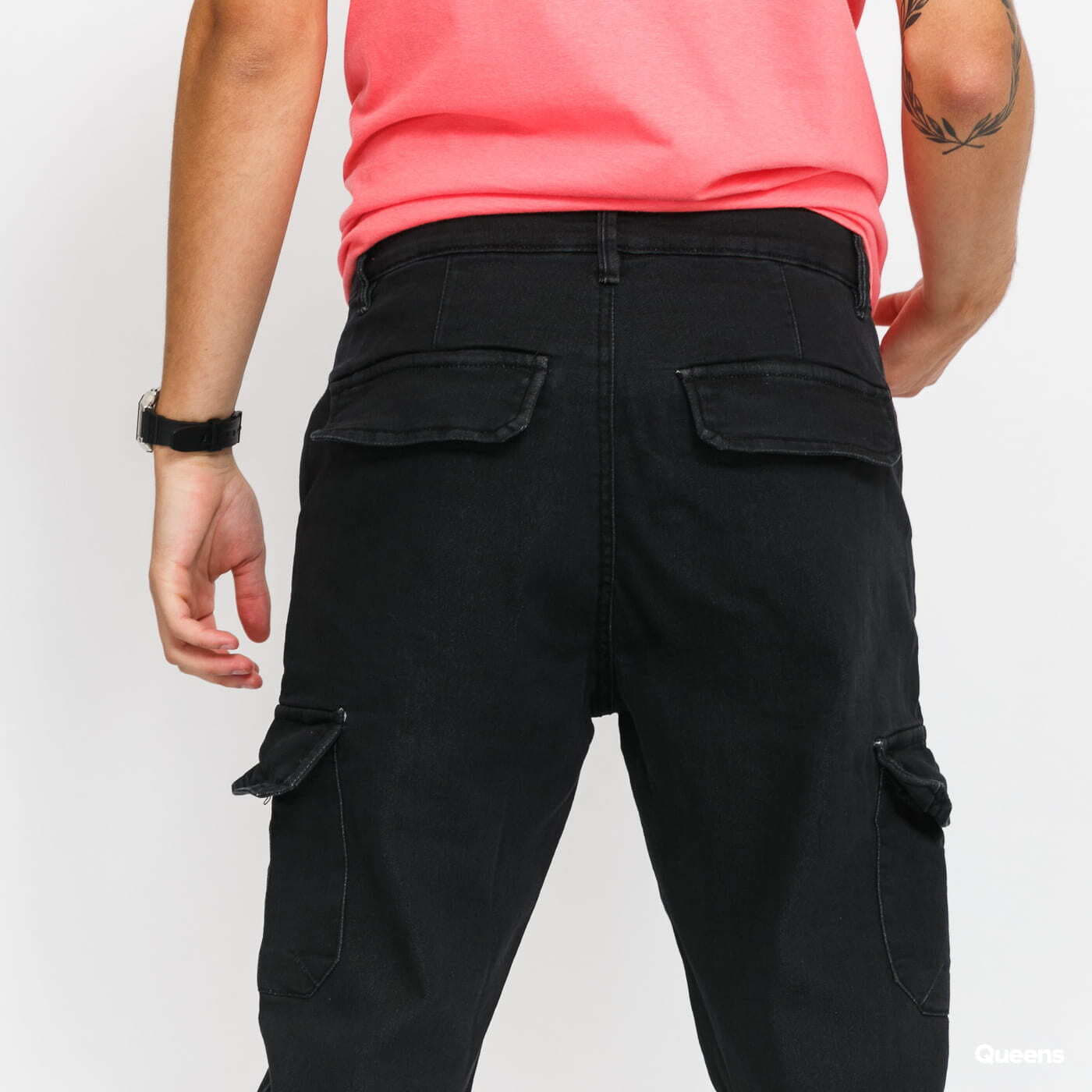 Cargo byxor Urban Classics Knitted Cargo Jogging Pants Black