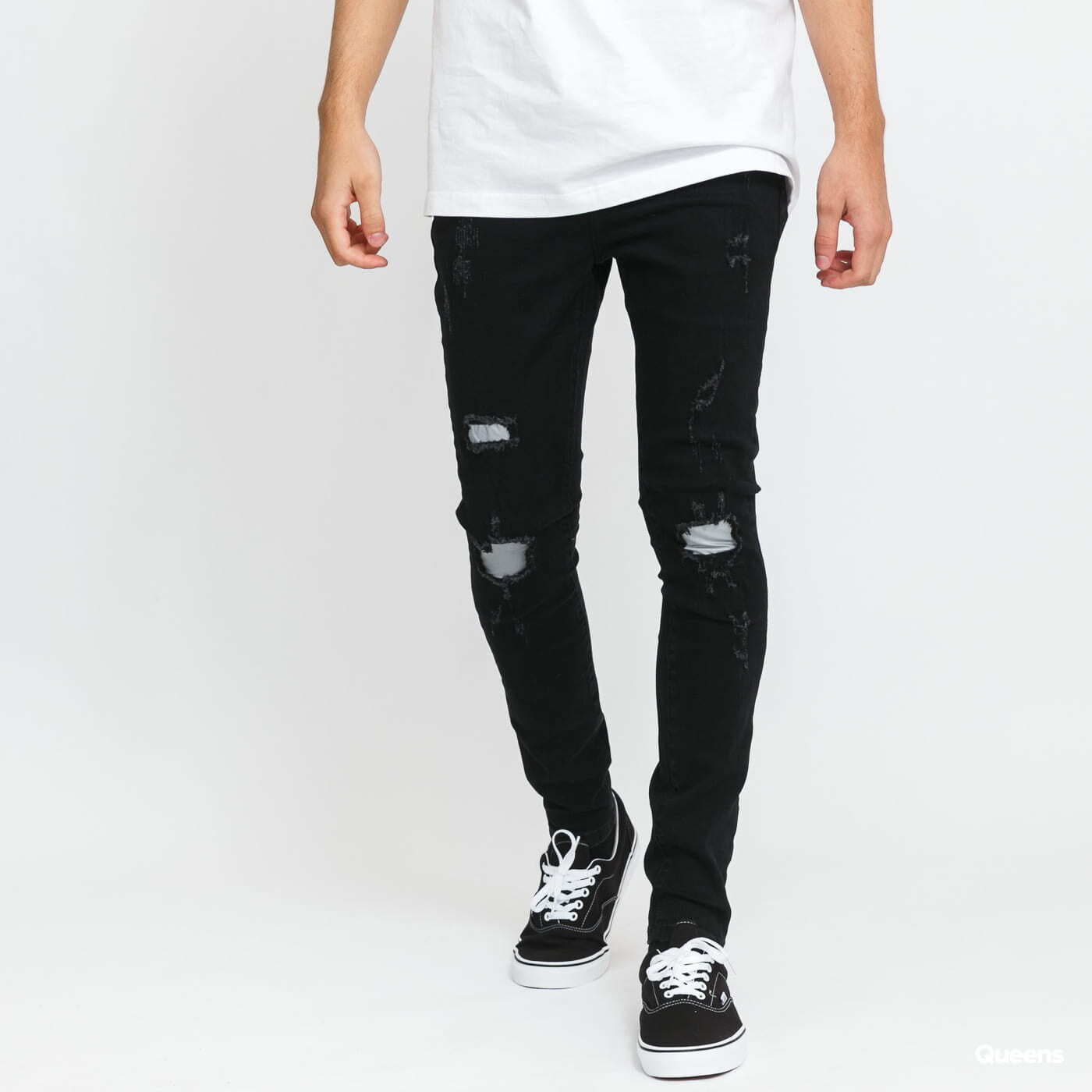 Jeans Sixth June Denim With Reflective Holes black Queens