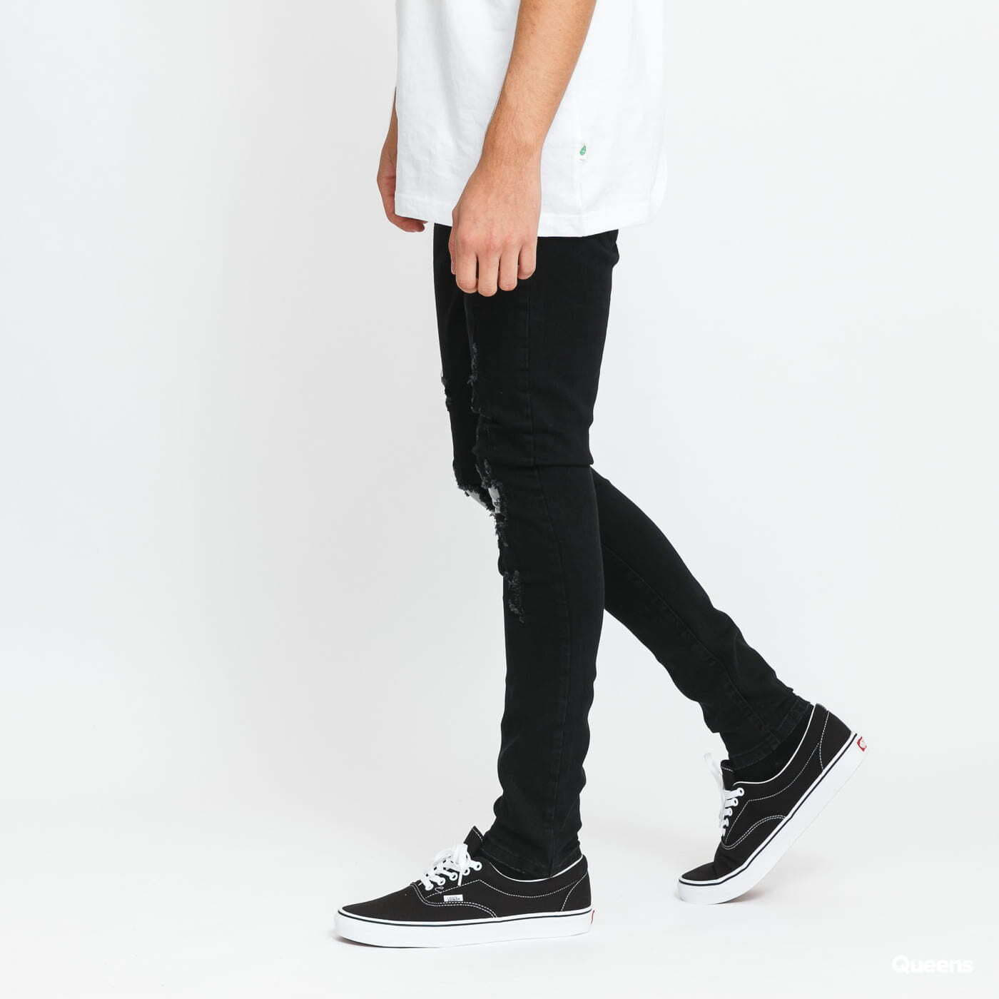 Jeans Sixth June Denim With Reflective Holes black