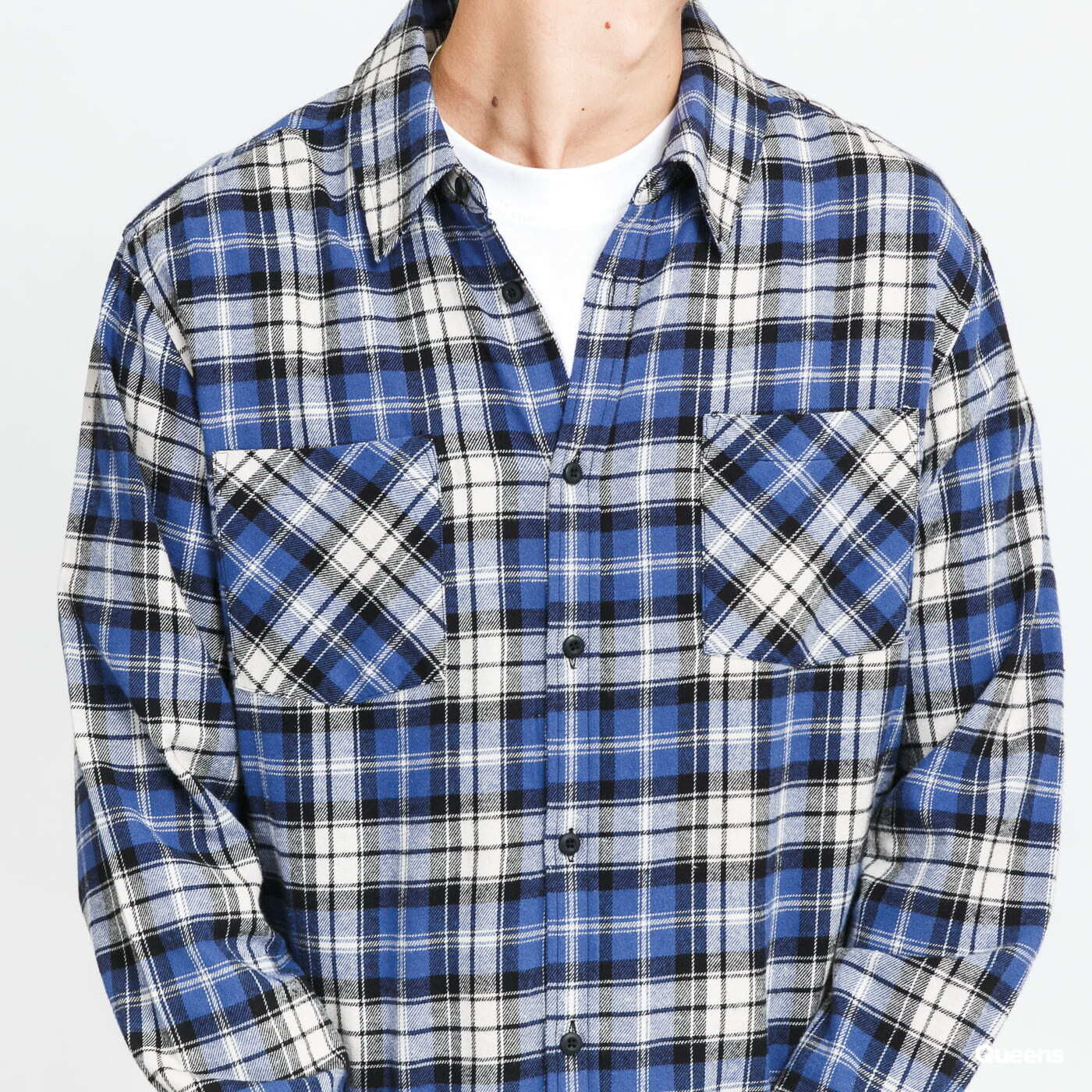 Košele Urban Classics Checked Roots Shirt Blue