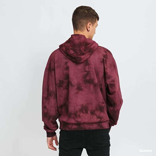 Mens Hoodies Maroon Tie Dye Hoodie Broken Promises Trio Of Roses